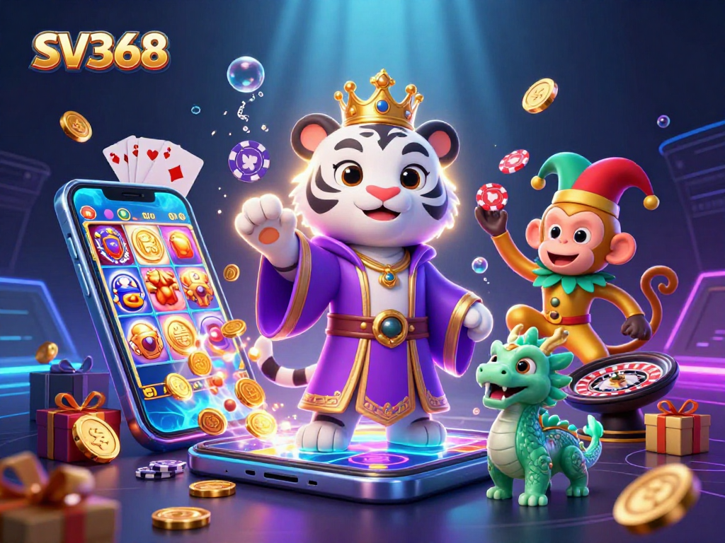 Engage with SV368 for a thrilling casino experience featuring vibrant characters and dynamic game elements.