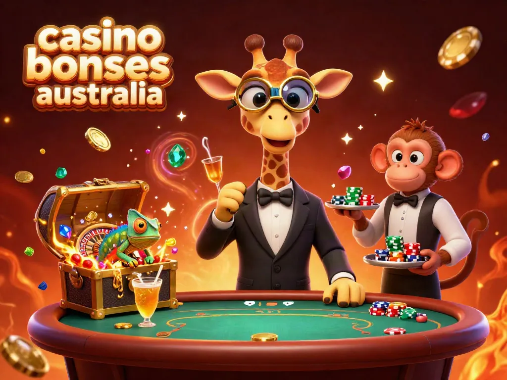 Experience thrilling casino bonuses australia with vibrant imagery of animated characters and dynamic game elements.