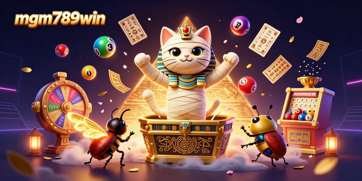 Engage in exciting gaming adventures at mgm789win with a dynamic 3D desert casino illustration.